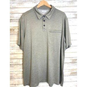 Duluth Trading Mens Relaxed Fit Polo Shirt L 54% Polyester 46% Nylon Gray With Z